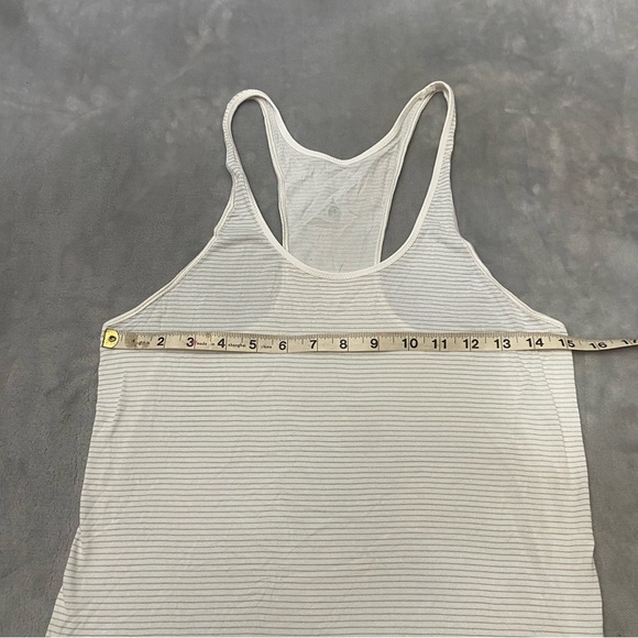 Lululemon All Love Tank Tank Striped Mesh White 3054 - Picture 5 of 9